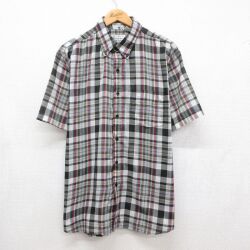 カーキチェック 90s 半袖シャツ メンズXL相当 | 古着