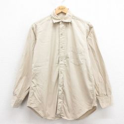 M★古着 長袖 ビンテージ ミリタリー シャツ メンズ 60年代 60s USA製 ベージュ カーキ 【spe】 25aug04 中古 トップス