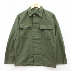 M★古着 長袖 ビンテージ ミリタリー シャツ メンズ 60年代 60s USA製 濃緑 グリーン 【spe】 25aug19 中古 トップス
