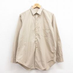 L★古着 長袖 ビンテージ ミリタリー シャツ メンズ 60年代 60s ベージュ カーキ 25oct02 中古 トップス