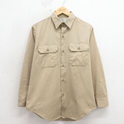 M★古着 ビッグマック BIG MAC 長袖 ビンテージ ワーク シャツ メンズ 70年代 70s ベージュ 26apr30