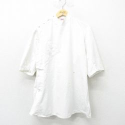 60s 半袖ミリタリースモックシャツ ホワイト S | 古着