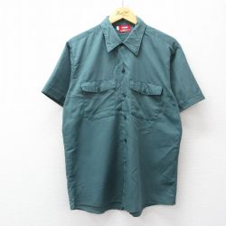ディッキーズ 70s 半袖ワークシャツ グリーン L | 古着