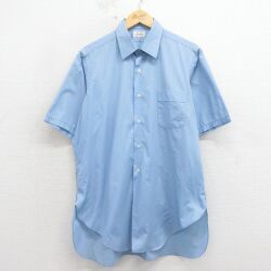 XL★古着 半袖 ビンテージ シャツ メンズ 60年代 60s マチ付き USA製 水色【spe】 26apr30