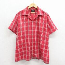 アロー 60s 半袖シャツ オープンカラー レッドチェック メンズXL相当 | 古着