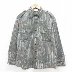 XL★古着 長袖 ハンティング シャツ メンズ 90年代 90s リアルツリー コットン USA製 グレー系他 24jun12 中古 トップス