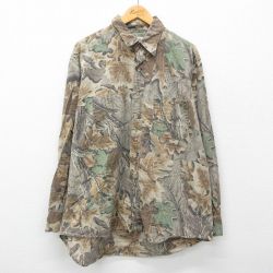 【50%OFF】XL★古着 ラングラー Wrangler 長袖 ハンティング シャツ メンズ 00年代 00s 大きいサイズ コットン 茶他 ブラウン 【spe】 24aug20 中古 トップス