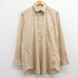 【50%OFF】L★古着 長袖 ミリタリー シャツ メンズ 90年代 90s USA製 ベージュ カーキ 25feb25 中古 トップス