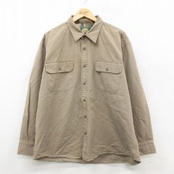 XL★古着 カベラス 長袖 ハンティング シャツ メンズ 00年代 00s 大きいサイズ コットン ベージュ 26jan19