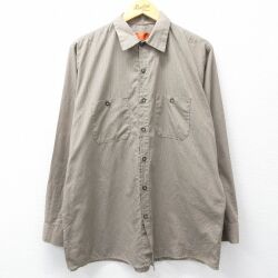 レッドキャップ 00s ワークシャツ ベージュ XL | 古着