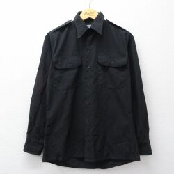 【20%OFF】長袖ワークシャツ ブラック M | 古着