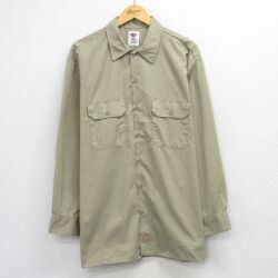 【20%OFF】ディッキーズ ワークシャツ ベージュ XL | 古着