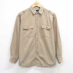 【20%OFF】90s 長袖シャツ ベージュ XL | 古着