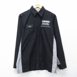 レッドキャップ 00s 長袖ワークシャツ EWING ブラック L | 古着