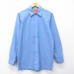 【20%OFF】90s 長袖ワークシャツ ネイビー M | 古着