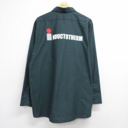 レッドキャップ 長袖ワークシャツ INDUCTOTHERM グリーン メンズXL相当 | 古着
