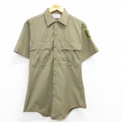 S★古着 半袖 ワーク シャツ メンズ 80年代 80s フォレストサービス USA製 緑系 グリーン 25apr05 中古 トップス
