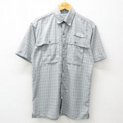 半袖フィッシングシャツ グレーチェック XL | 古着