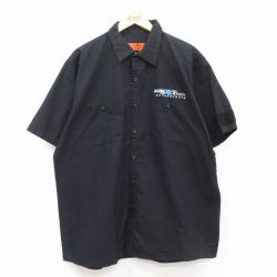 XL★古着 レッドキャップ 半袖 ワーク シャツ メンズ 00年代 00s ネクストジェン 大きいサイズ 黒 ブラック 25apr24 中古 トップス