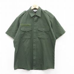 CAMCO 80s 半袖ワークシャツ リップストップ グリーン XL | 古着