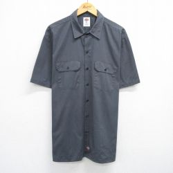 ディッキーズ 半袖ワークシャツ グレー XL | 古着