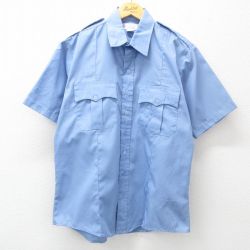 リバティ 半袖ワークシャツ ネイビー XL | 古着