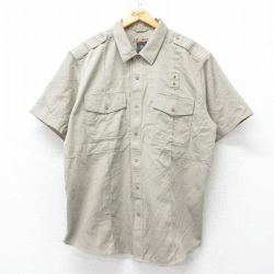 【50%OFF】XL★古着 5.11 タクティカル 半袖 ワーク シャツ メンズ 大きいサイズ ベージュ カーキ 25jun12 中古 トップス