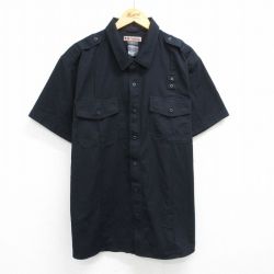 【20%OFF】XL★古着 5.11 タクティカル 半袖 ワーク シャツ メンズ 大きいサイズ 黒 ブラック 25jun26 中古 トップス