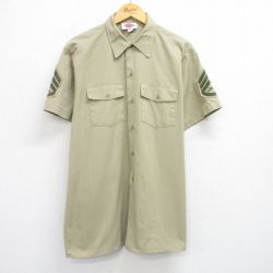 XL★古着 ディッキーズ Dickies 半袖 ワーク シャツ メンズ 90年代 90s USA製 【spe】 25jul04 中古 トップス