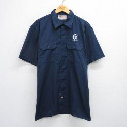 ディッキーズ 00s 半袖ワークシャツ CAMALI CORP ネイビー XL | 古着