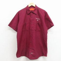 XL★古着 レッドキャップ 半袖 ワーク シャツ メンズ 00年代 00s Facility エンジ 26apr13