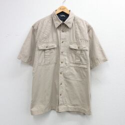 XL★古着 レッドヘッド 半袖 ハンティング シャツ メンズ 00年代 00s 薄ベージュ系 26apr25