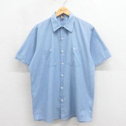 ビッグベン 80s 半袖シャンブレーワークシャツ ネイビー XL | 古着