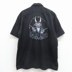 ディッキーズ 半袖ワークシャツ DIRTY GOATEES ブラック XL | 古着
