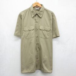 ディッキーズ 90s 半袖ワークシャツ ベージュ XL | 古着