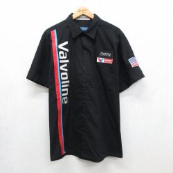 CINTAS 半袖ワークシャツ Valvoline ブラック XL | 古着