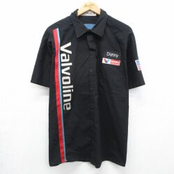 CINTAS 半袖ワークシャツ Valvoline ブラック XL | 古着