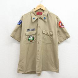 ディッキーズ 70s 半袖ワークシャツ ROYAL ベージュ メンズXL相当 | 古着