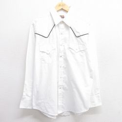 XL★古着 ELY 長袖 ウエスタン シャツ メンズ 90年代 90s 白 ホワイト 【spe】 25mar24 中古 トップス