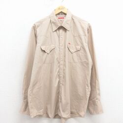 【20%OFF】ELY 80s 長袖ウエスタンシャツ ベージュ XL | 古着
