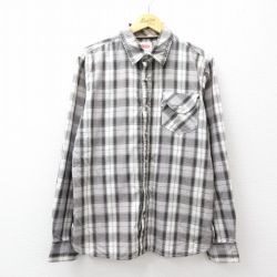 M★古着 リーバイス Levis 長袖 ウエスタン シャツ メンズ グレー他 チェック 26apr06