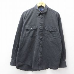 XL★古着 ラングラー 長袖 ウエスタン シャツ メンズ 00年代 00s コットン 黒 デニム 26apr06