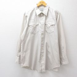 H BAR C 90s 長袖ウエスタンシャツ ベージュ XL | 古着