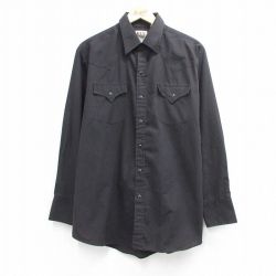 ELY 90s 長袖ウエスタンシャツ ブラック メンズXL相当 | 古着