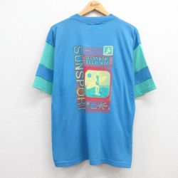ビューグルボーイ 90s 半袖Tシャツ サーフィン ライトブルー XL | 古着