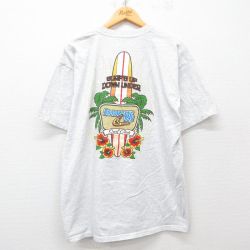 XL★古着 半袖 ビンテージ Tシャツ メンズ 00年代 00s ブーメラン サーフクラブ クルーネック 薄グレー 霜降り 25mar31 中古
