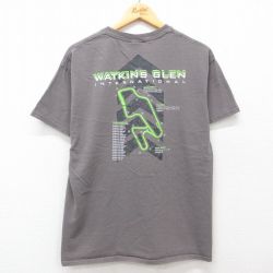 L★古着 半袖 ビンテージ Tシャツ メンズ 00年代 00s ワトキンズグレン コットン クルーネック 濃グレー 25may09 中古