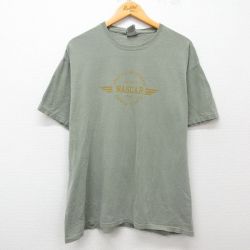 XL★古着 半袖 ビンテージ Tシャツ メンズ 00年代 00s NASCAR コットン クルーネック 緑系 グリーン 25may09 中古