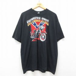 00s 半袖Tシャツ バイク ブラック XL | 古着