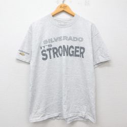 【50%OFF】XL★古着 半袖 ビンテージ Tシャツ メンズ 00年代 00s シボレー シルパラード クルーネック 薄グレー 霜降り 25may15 中古